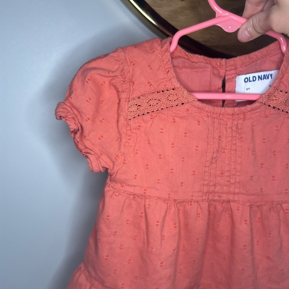 Old Navy Coral Kids Dress - Picture 5 of 9